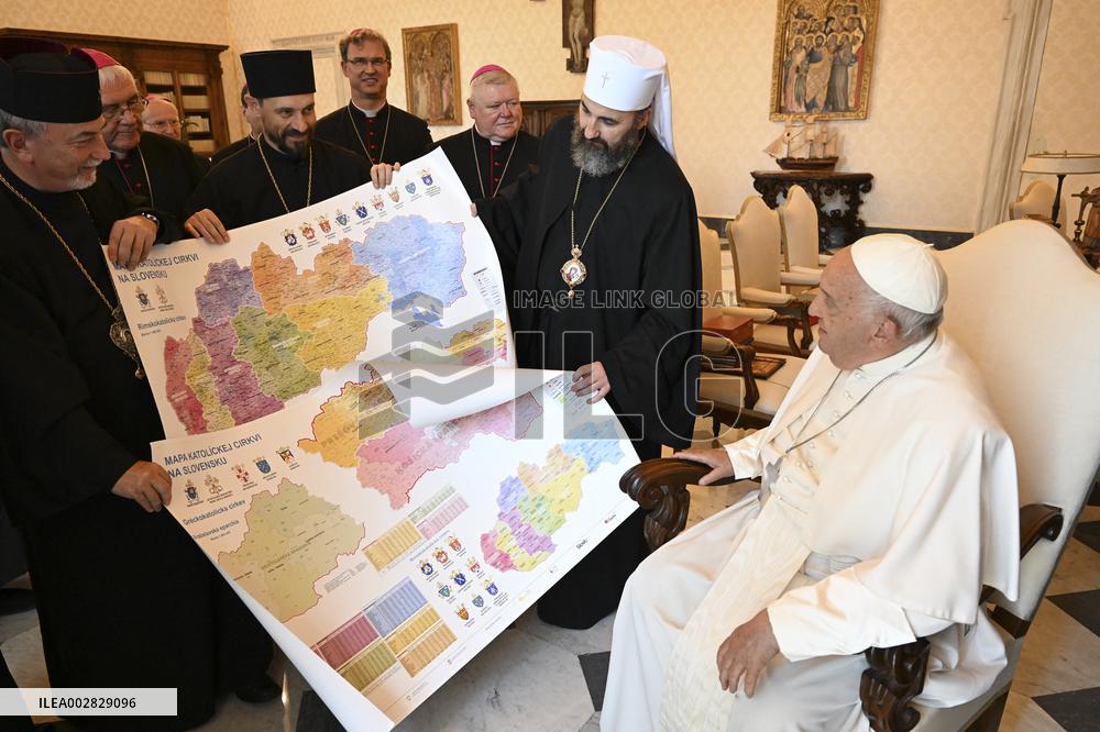 Pope Francis In Private Audiences - Vatican