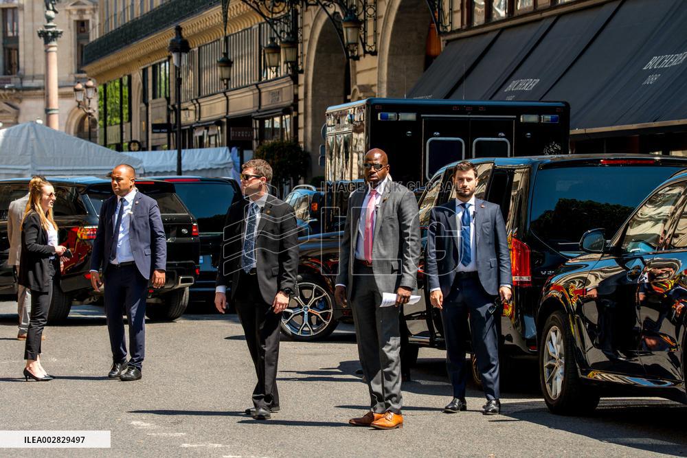 Convoy Of US President Jo Biden - Paris