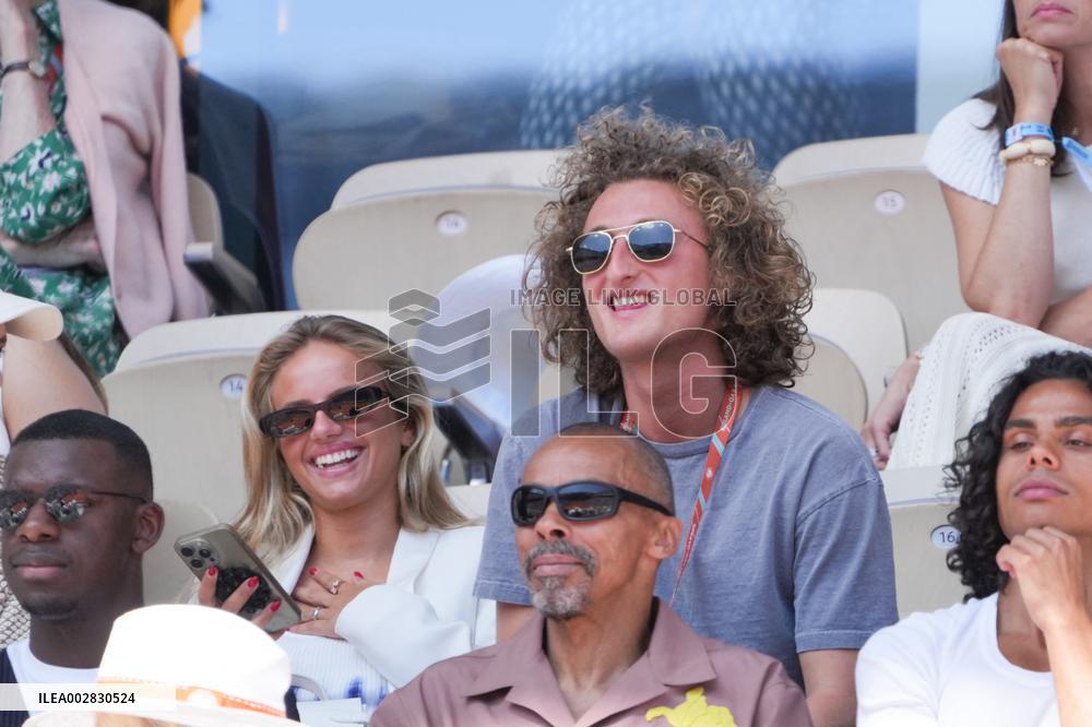 Celebrities In Stands During The 2024 French Open - Village Day Thirteen NB