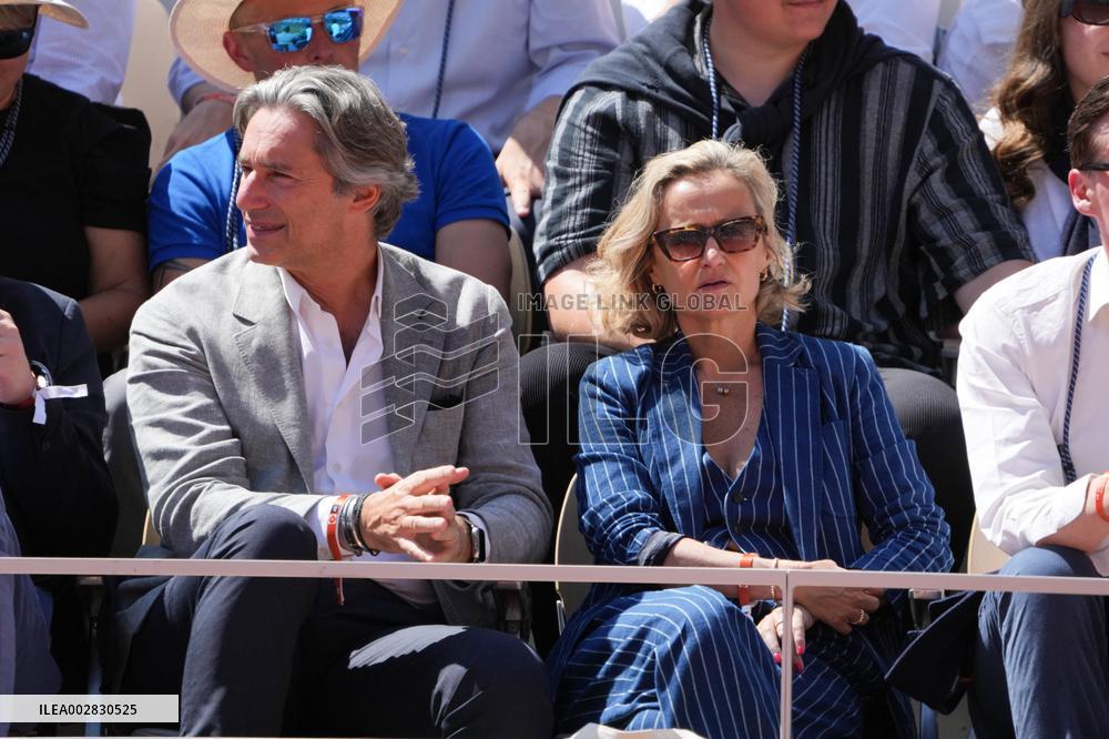 Celebrities In Stands During The 2024 French Open - Village Day Thirteen NB