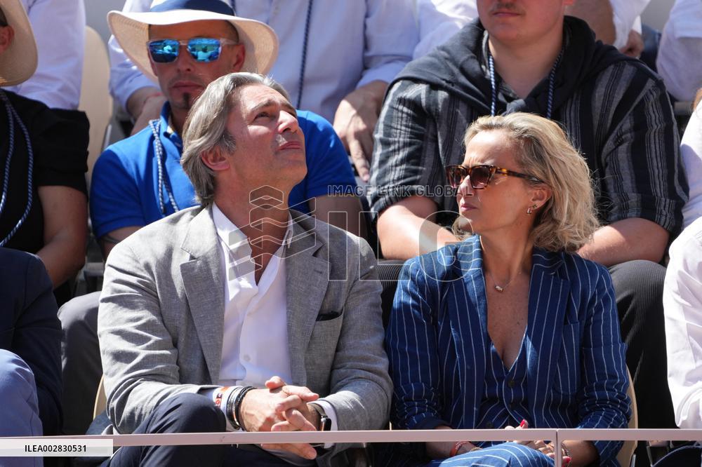 Celebrities In Stands During The 2024 French Open - Village Day Thirteen NB