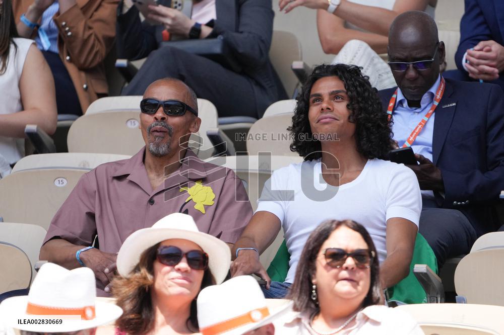 Celebrities In Stands During The 2024 French Open - Village Day Thirteen NB