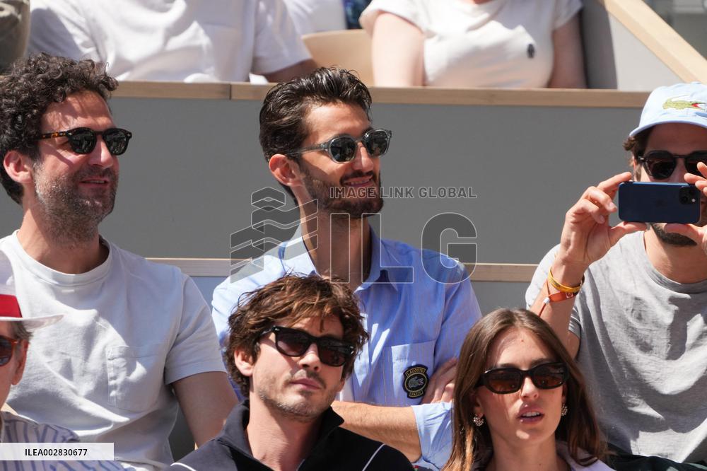 Celebrities In Stands During The 2024 French Open - Village Day Thirteen NB