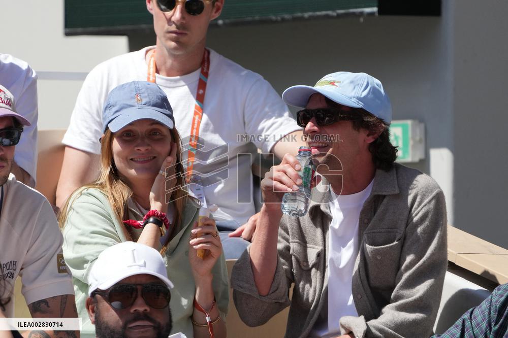 Celebrities In Stands During The 2024 French Open - Village Day Thirteen NB