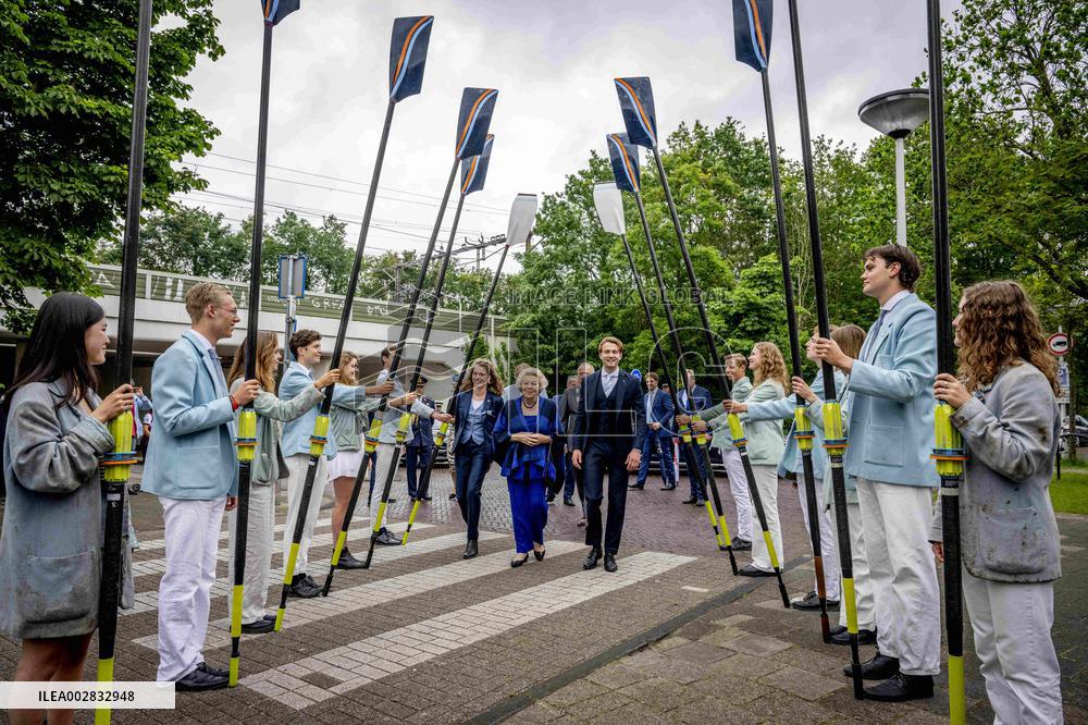 Princess Beatrix Christens A New Competition Boat  - Leiden