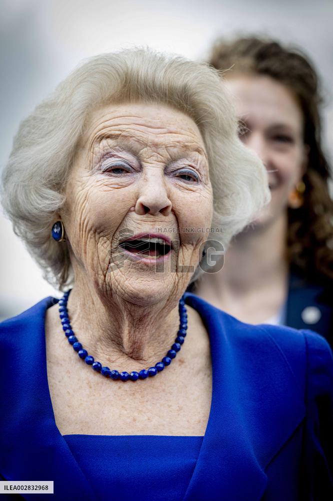 Princess Beatrix Christens A New Competition Boat  - Leiden
