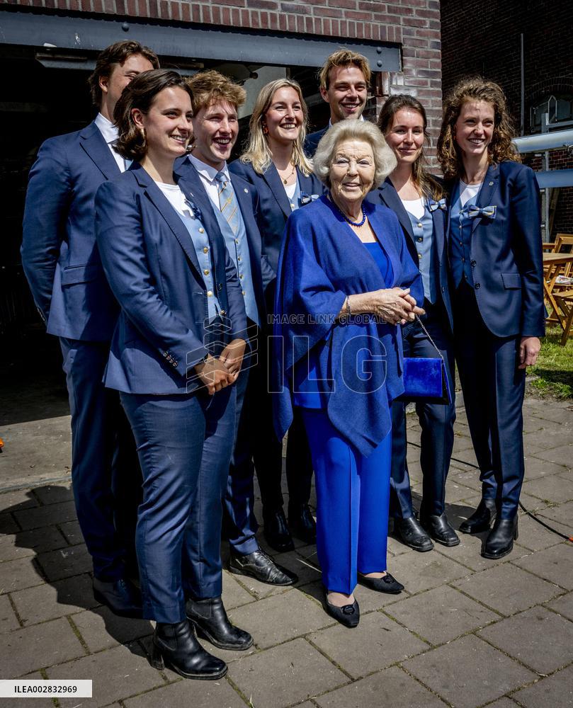 Princess Beatrix Christens A New Competition Boat  - Leiden