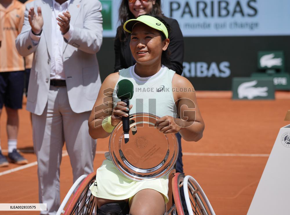 (SP)FRANCE-PARIS-TENNIS-FRENCH OPEN-WOMEN'S WHEELCHAIR SINGLES