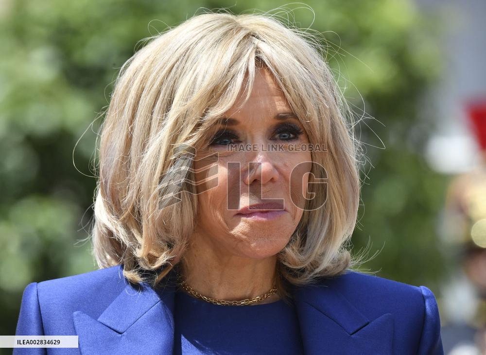 President Macron Welcomes President Biden At Elysee Palace - Paris