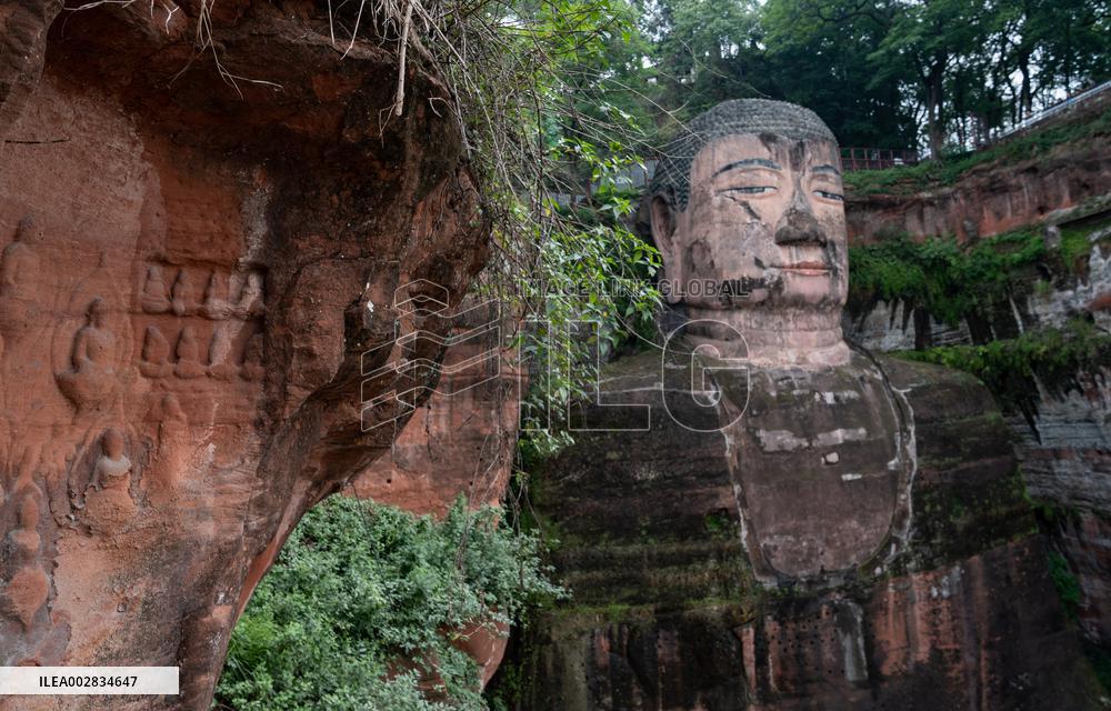 (FlyOverChina) CHINA-SICHUAN-WORLD HERITAGE-LESHAN GIANT BUDDHA (CN)