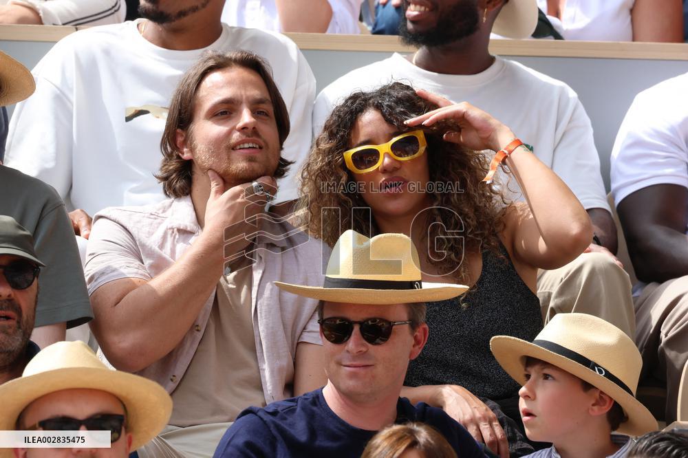 Celebrities In Stands During The 2024 French Open - Village Day Fourteen NB