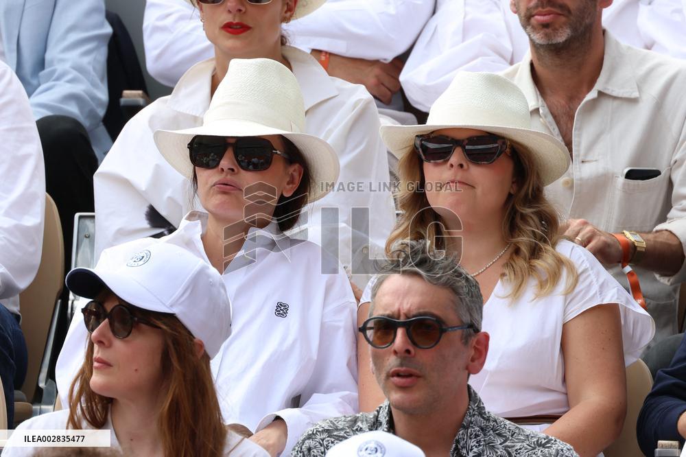 Celebrities In Stands During The 2024 French Open - Village Day Fourteen NB