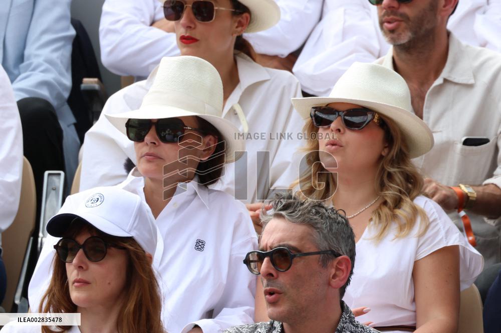 Celebrities In Stands During The 2024 French Open - Village Day Fourteen NB