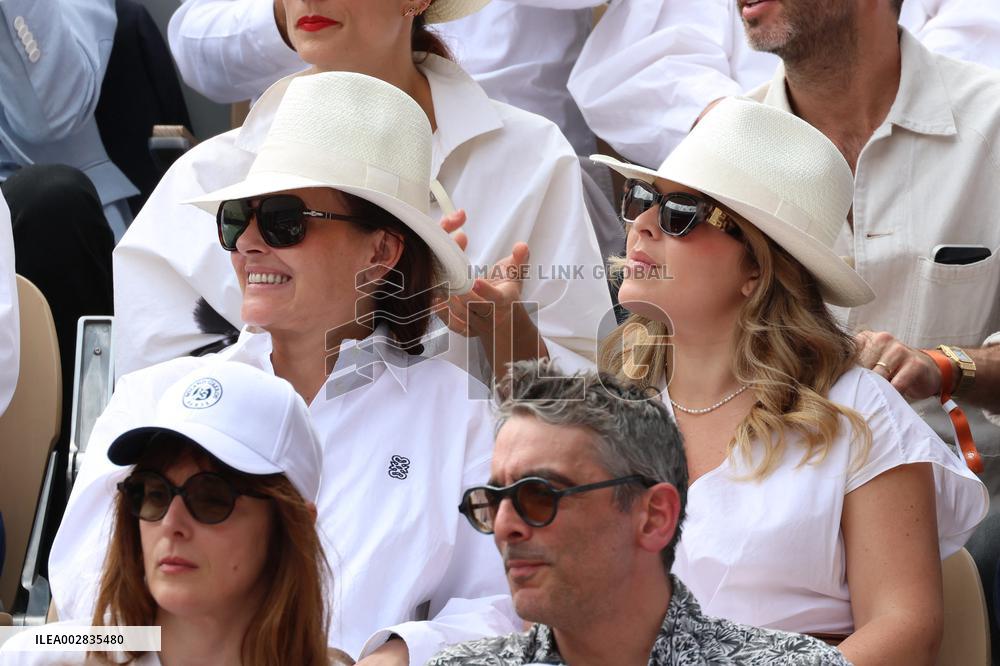 Celebrities In Stands During The 2024 French Open - Village Day Fourteen NB
