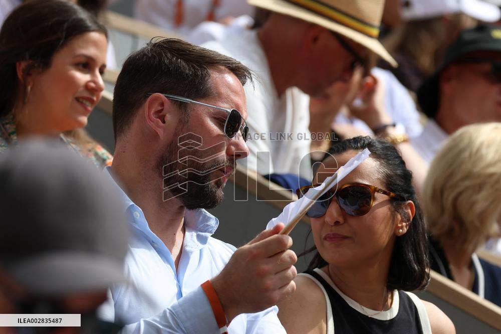Celebrities In Stands During The 2024 French Open - Village Day Fourteen NB