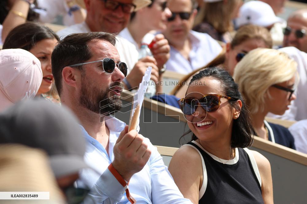 Celebrities In Stands During The 2024 French Open - Village Day Fourteen NB