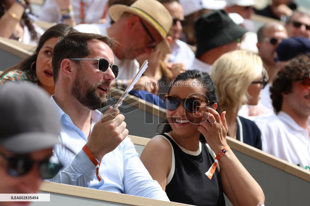 Celebrities In Stands During The 2024 French Open - Village Day Fourteen NB