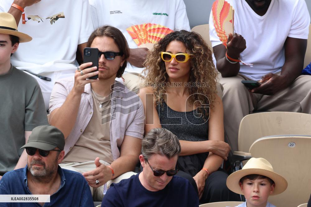 Celebrities In Stands During The 2024 French Open - Village Day Fourteen NB