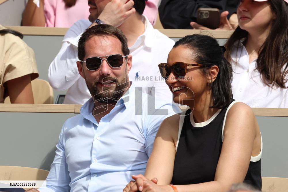 Celebrities In Stands During The 2024 French Open - Village Day Fourteen NB