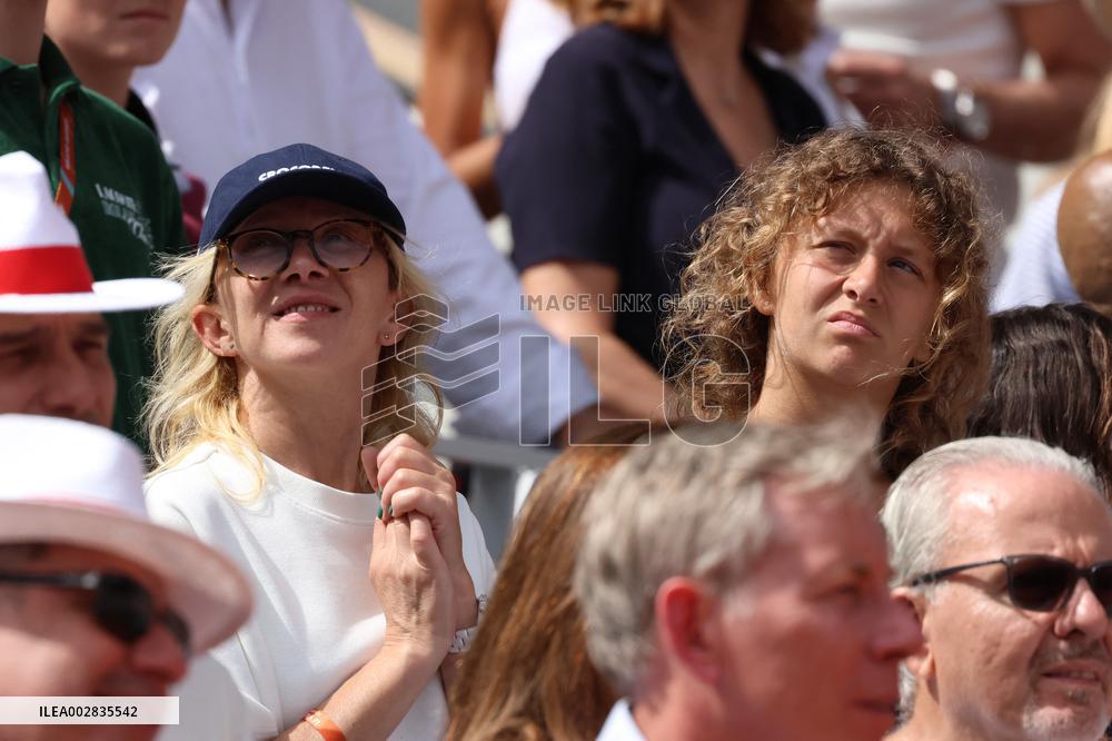 Celebrities In Stands During The 2024 French Open - Village Day Fourteen NB
