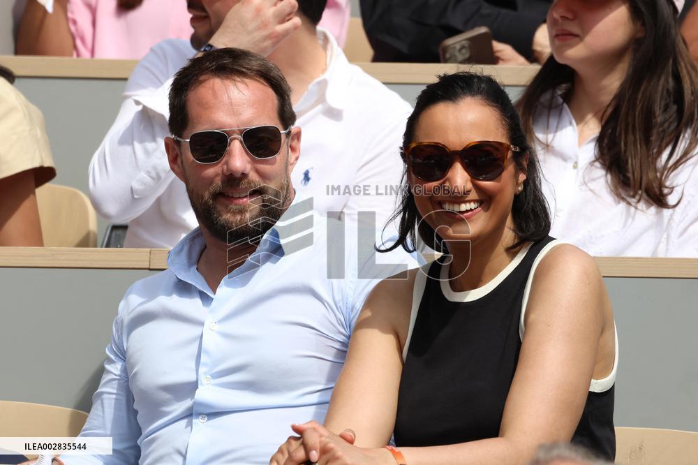 Celebrities In Stands During The 2024 French Open - Village Day Fourteen NB