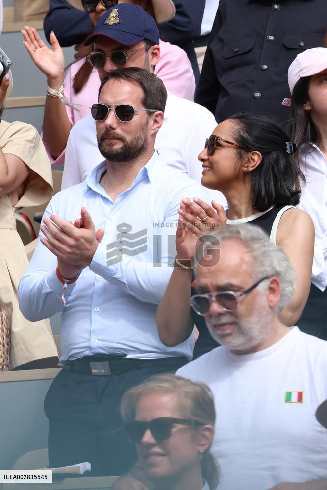 Celebrities In Stands During The 2024 French Open - Village Day Fourteen NB