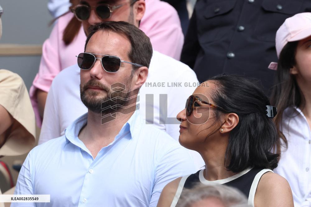 Celebrities In Stands During The 2024 French Open - Village Day Fourteen NB