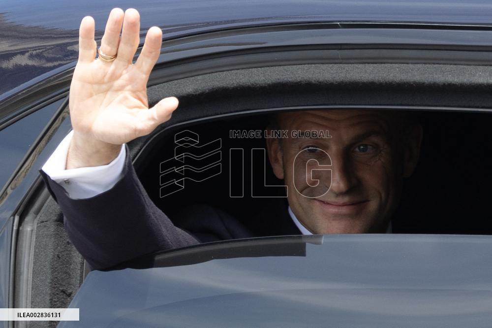 Joe Biden takes part in a Ceremony at the Arc de Triomphe - Paris