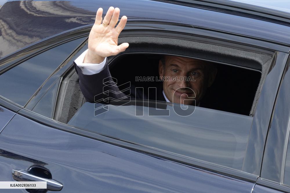 Joe Biden takes part in a Ceremony at the Arc de Triomphe - Paris