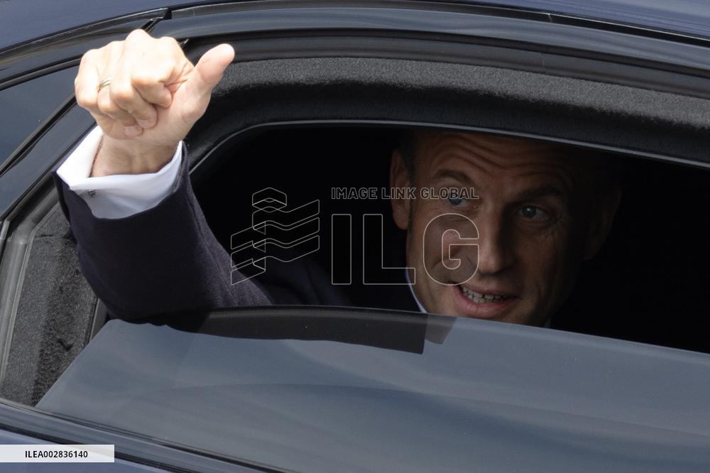Joe Biden takes part in a Ceremony at the Arc de Triomphe - Paris