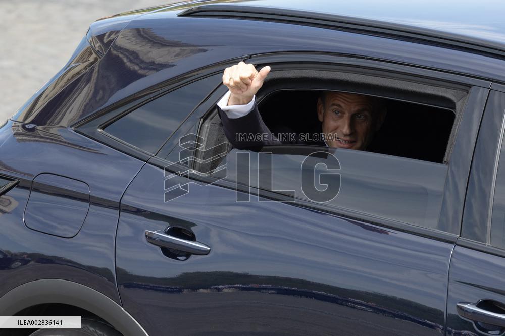Joe Biden takes part in a Ceremony at the Arc de Triomphe - Paris
