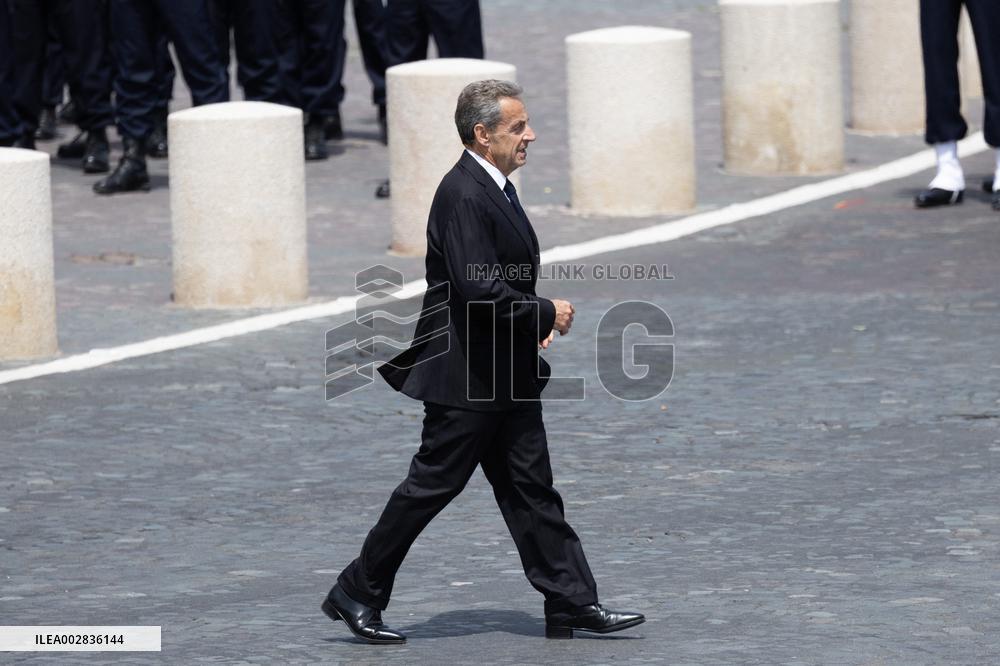 Joe Biden takes part in a Ceremony at the Arc de Triomphe - Paris