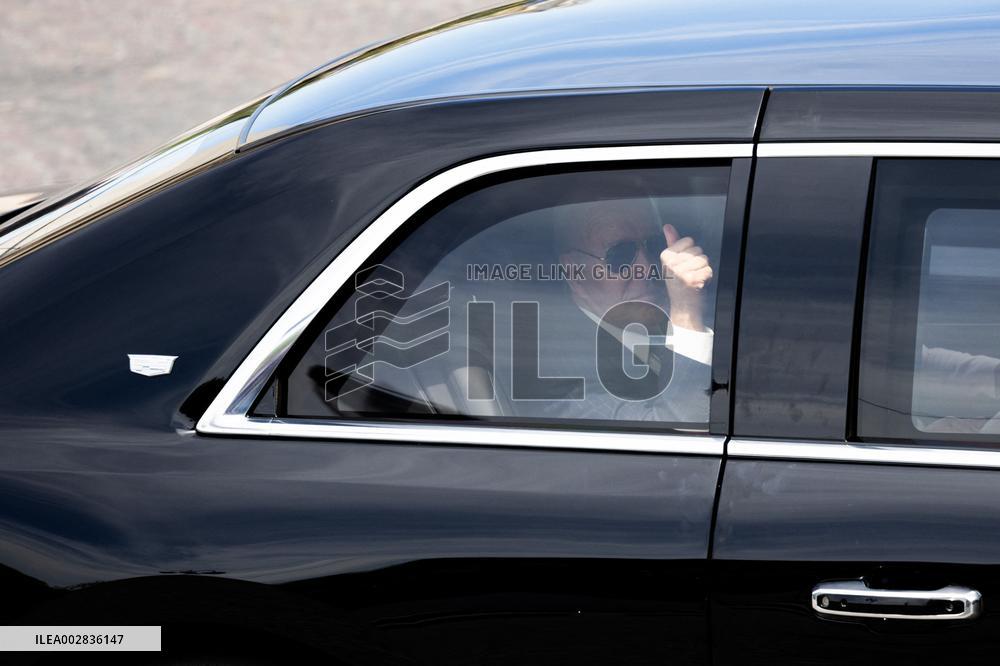 Joe Biden takes part in a Ceremony at the Arc de Triomphe - Paris