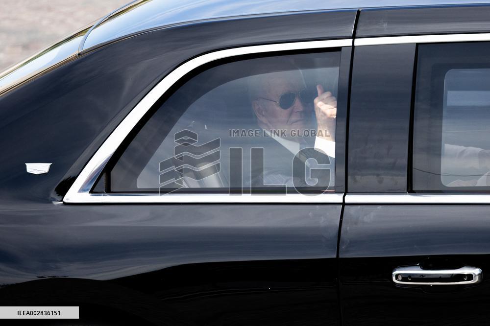 Joe Biden takes part in a Ceremony at the Arc de Triomphe - Paris