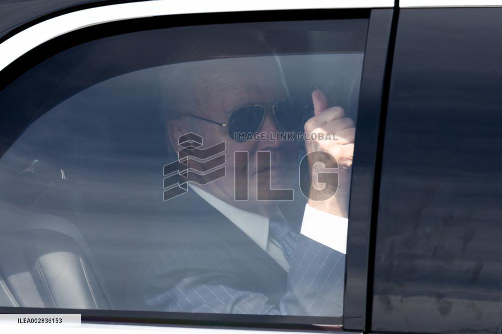 Joe Biden takes part in a Ceremony at the Arc de Triomphe - Paris