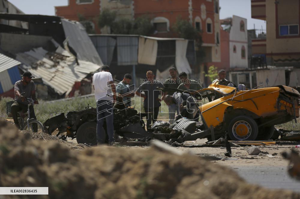 (PhotoFlash)MIDEAST-GAZA-NUSEIRAT REFUGEE CAMP-ISRAEL-ATTACK