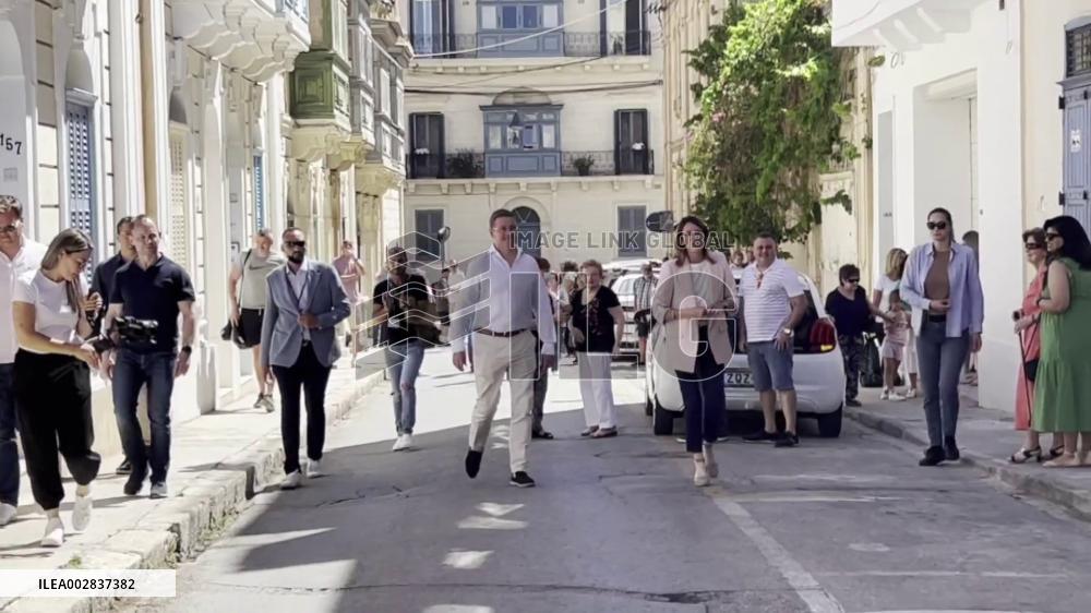 European Parliament President Metsola casts vote in Malta