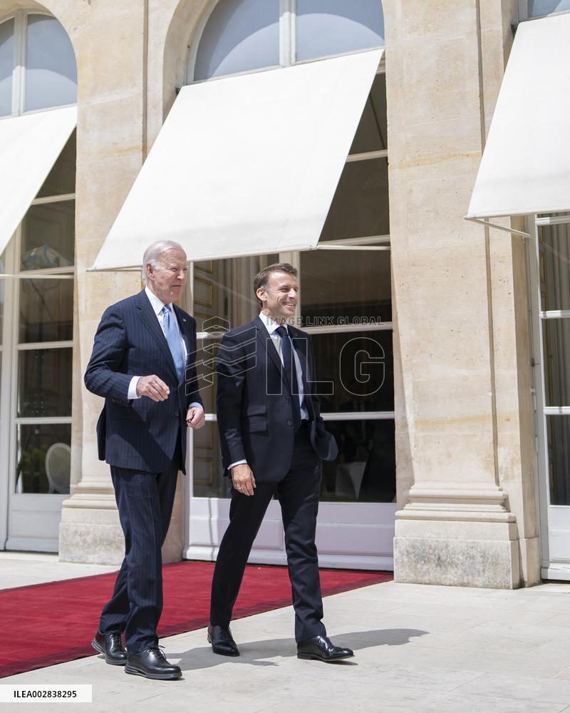 President Macron Meets With President Biden - Paris