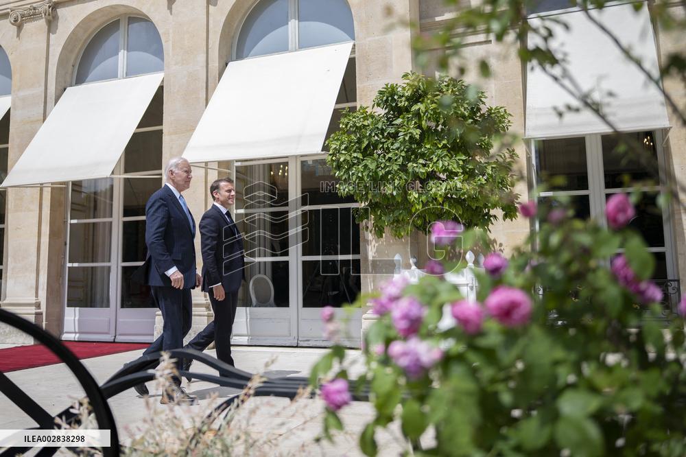 President Macron Meets With President Biden - Paris