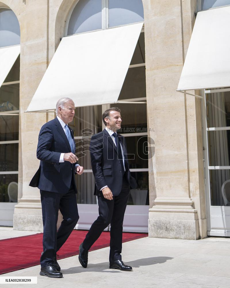 President Macron Meets With President Biden - Paris