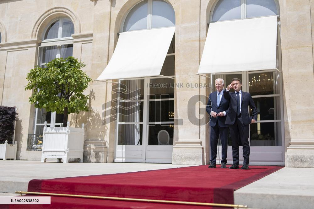 President Macron Meets With President Biden - Paris
