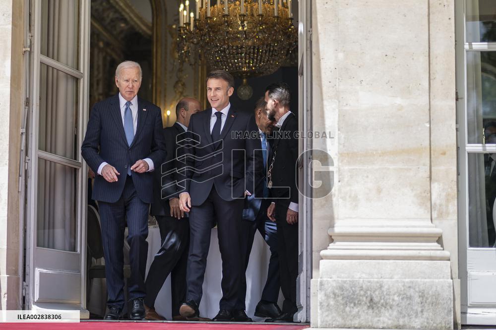 President Macron Meets With President Biden - Paris