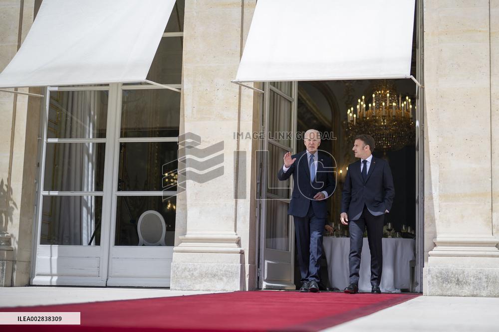 President Macron Meets With President Biden - Paris