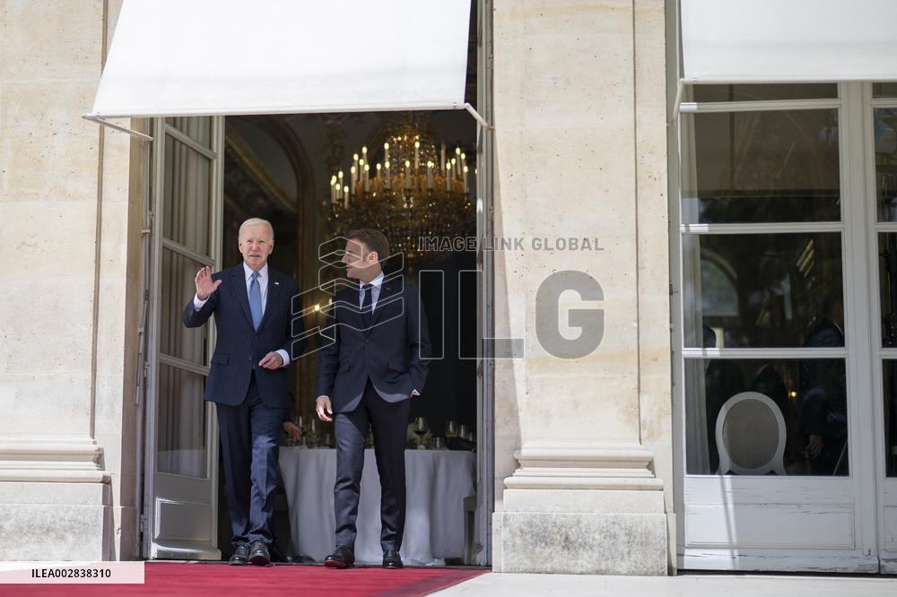 President Macron Meets With President Biden - Paris