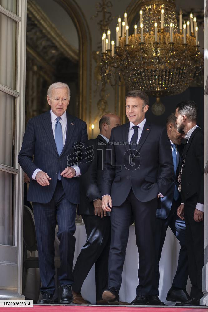 President Macron Meets With President Biden - Paris
