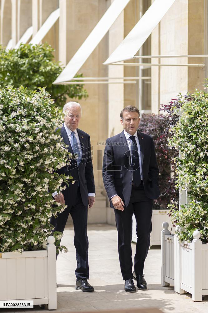 President Macron Meets With President Biden - Paris