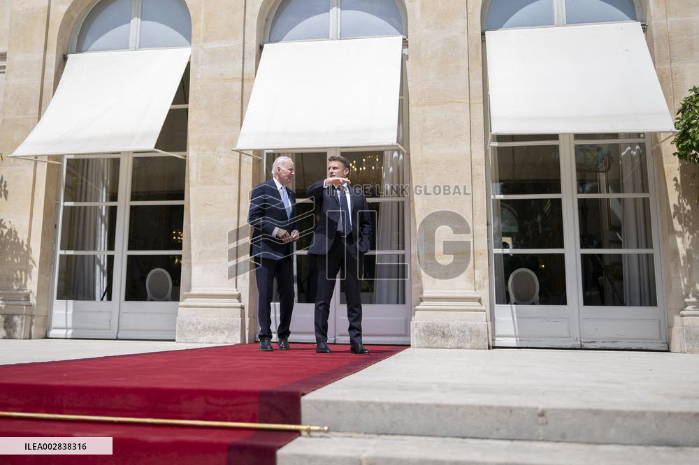 President Macron Meets With President Biden - Paris