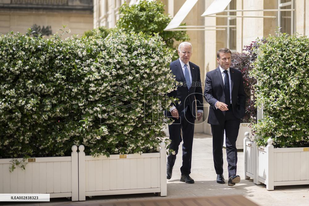 President Macron Meets With President Biden - Paris