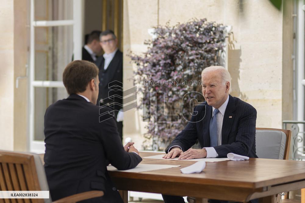President Macron Meets With President Biden - Paris