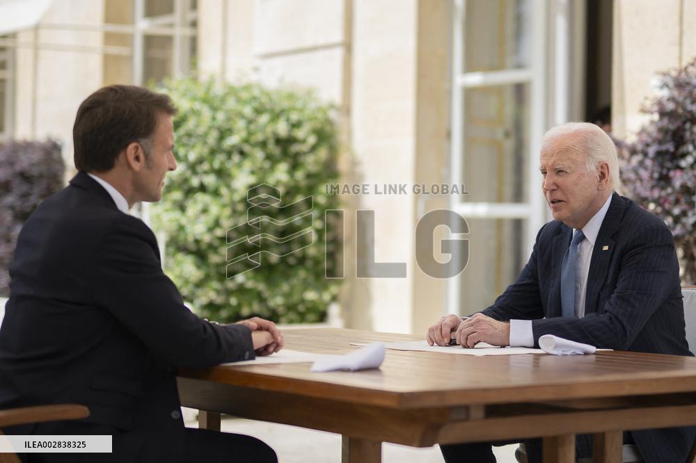 President Macron Meets With President Biden - Paris